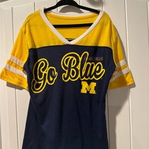 Colosseum Yellow and Blue Jersey V-Neck Sporty Design